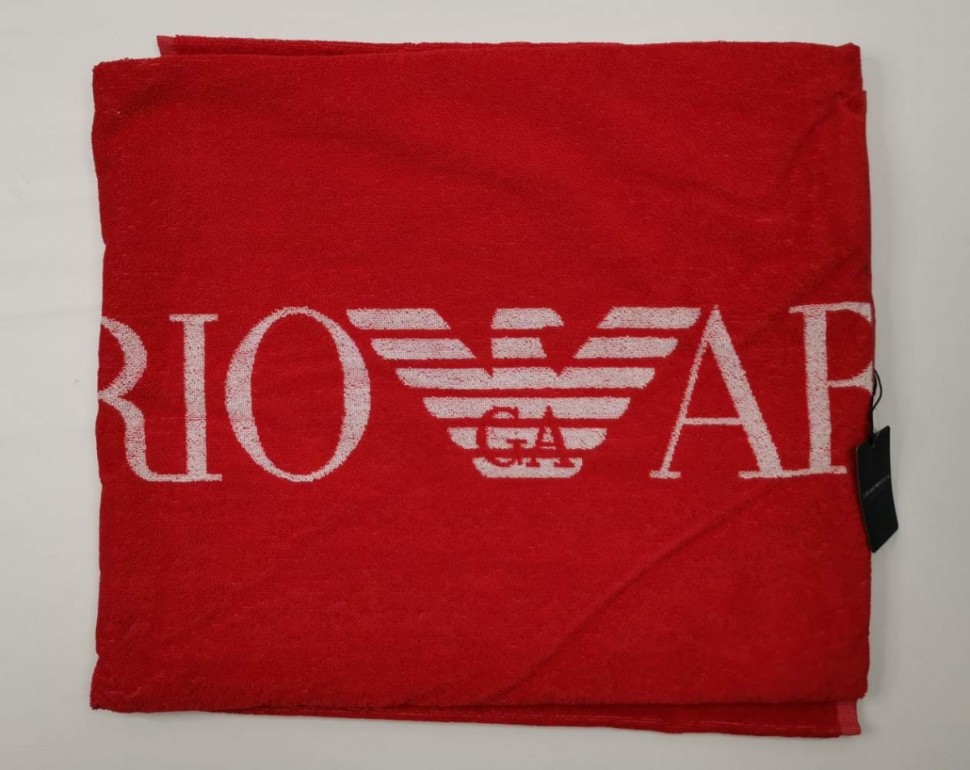 Полотенце 100x170 Emporio Armani MARE NEW red красное
