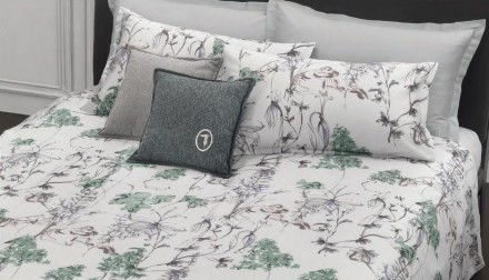 Постельное белье 2 спальное евро Trussardi URBAN FLOWERS 001 Verde