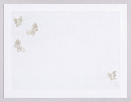 Скатерть 170х280 Serenk JAPONESE BUTTERFLY белая 