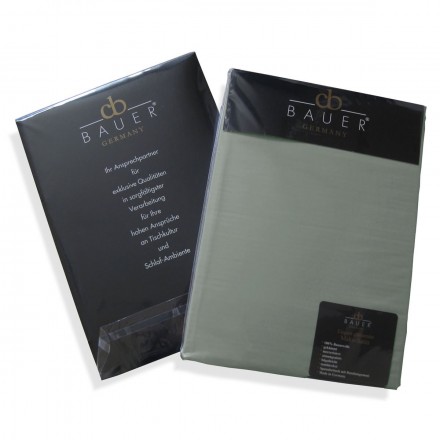 Простыня прямая 260x270 Curt Bauer Uni Mako Satin зеленая