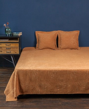 Покрывало 150х220 Luxberry Velvet рыжая замша