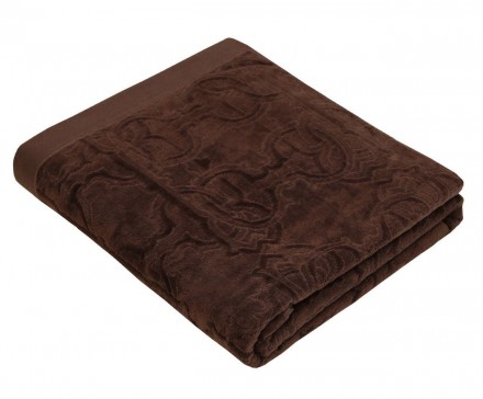 Полотенце 100х150 Roberto Cavalli Logo коричневое