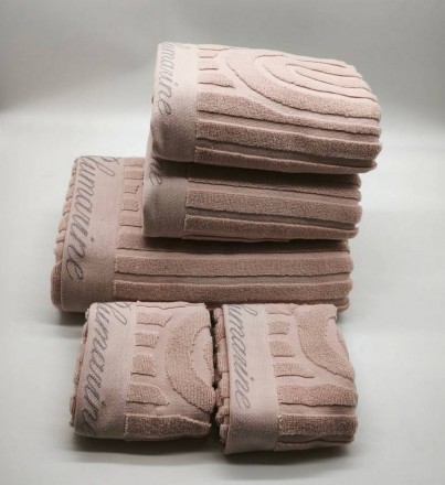 Набор полотенец 5 шт Blumarine MONOGRAM розовый 02 powder pink