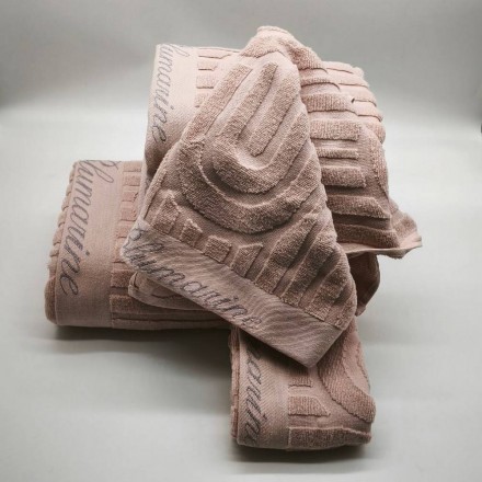 Набор полотенец 5 шт Blumarine MONOGRAM розовый 02 powder pink