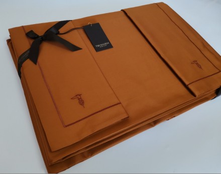 Постельное белье 2 спальное евро Trussardi LINE A21 Cuoio