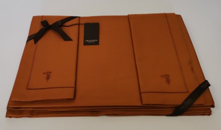 Постельное белье 2 спальное евро Trussardi LINE A21 Cuoio