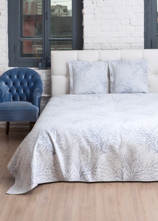 Покрывало 150x220 Luxberry Coral бело-голубое