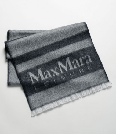 Шарф 38х190 Max Mara Leisure COLIBRI bej серый