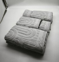 Набор полотенец 5 шт Blumarine MONOGRAM серо-голубой 13 ice