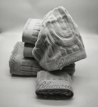 Набор полотенец 5 шт Blumarine MONOGRAM серо-голубой 13 ice