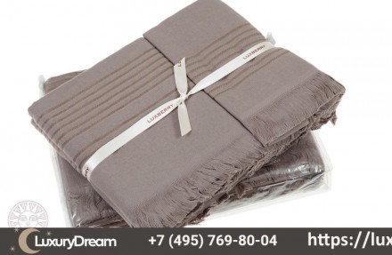 Набор полотенец 3 шт Luxberry Simple шоколад