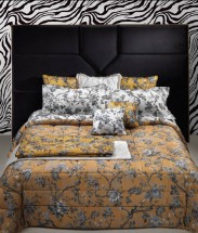 Постельное белье 2 спальное евро Roberto Cavalli CHINA BIRDS silver/gold 003