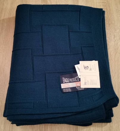 Плед шерстяной 130x180 Eagle Brooklyn 1065 Dark Blue