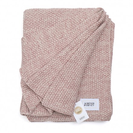 Плед 130x170 Schoner Wohnen Melange rose