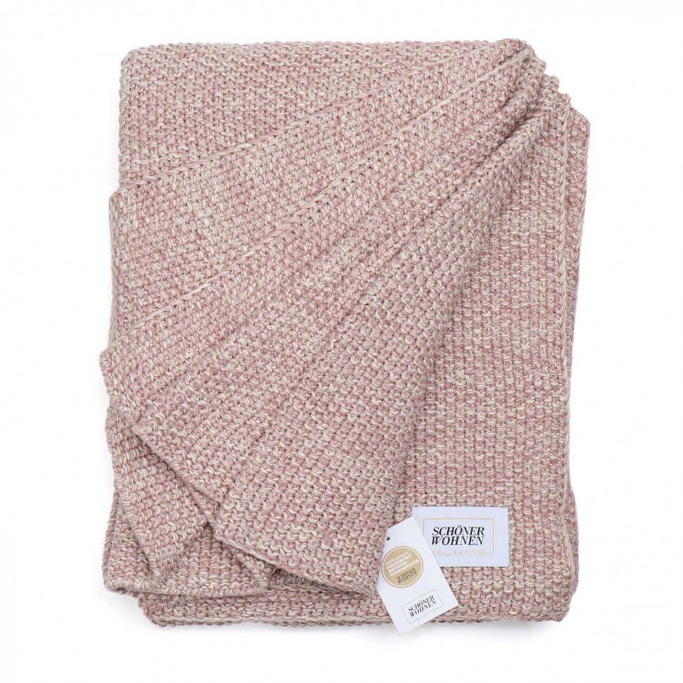Плед 130x170 Schoner Wohnen Melange rose
