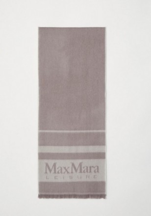 Шарф 38х190 Max Mara Leisure COLIBRI bej бежевый