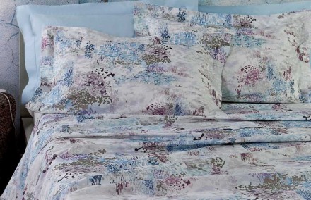 Постельное белье 2 спальное евро Mirabello Spony U02 Blue