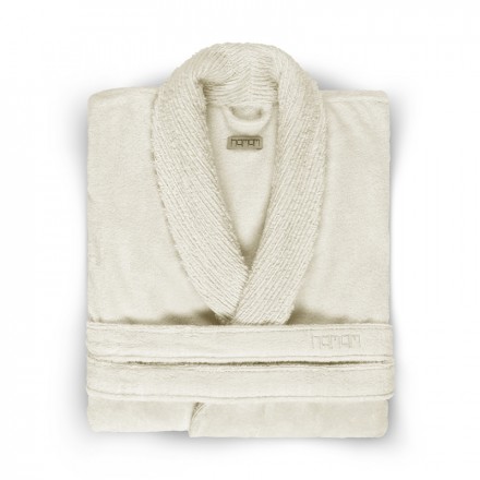 Халат махровый Hamam Galata Organic Contrast слоновая кость