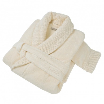 Халат махровый Hamam Galata Organic Contrast слоновая кость
