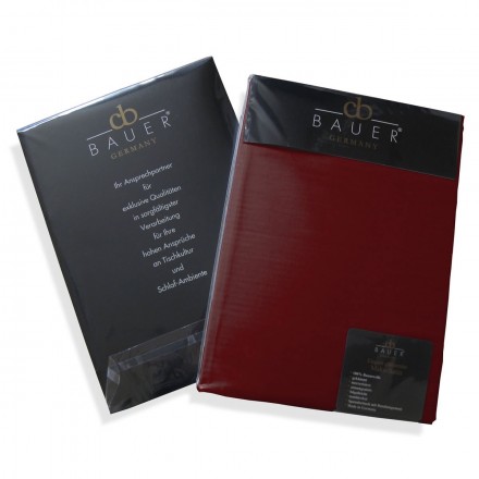 Простыня прямая 260x270 Curt Bauer Uni Mako Satin рубиновая