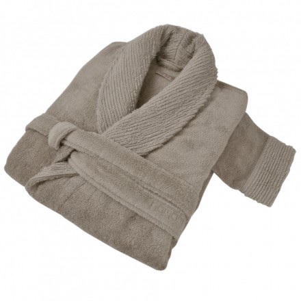 Халат махровый Hamam Galata Organic Contrast серый