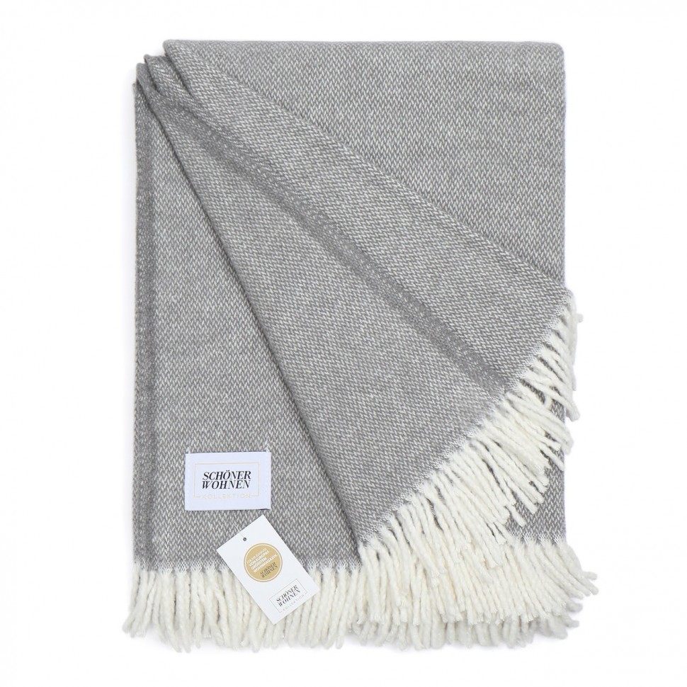 Плед 140x200 Schoner Wohnen Relax mittelgrau