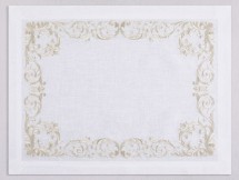 Скатерть 170х330 Serenk MINI LILY FRAME белая