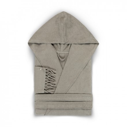 Халат хлопковый Hamam Meyzer Tassels серый