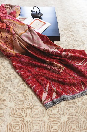 Плед 145х200 K3 Kenzo TSUGI MAIKO col.156 red 