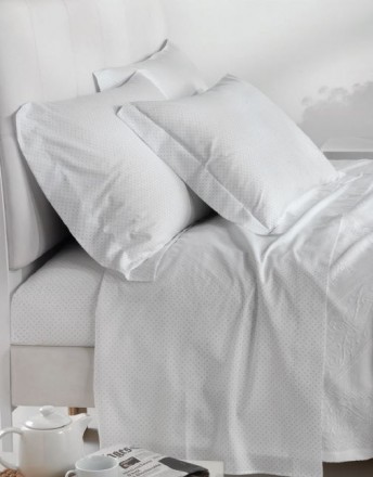 Постельное белье 2 спальное евро Mirabello PLUMETIS U02 Azzurro