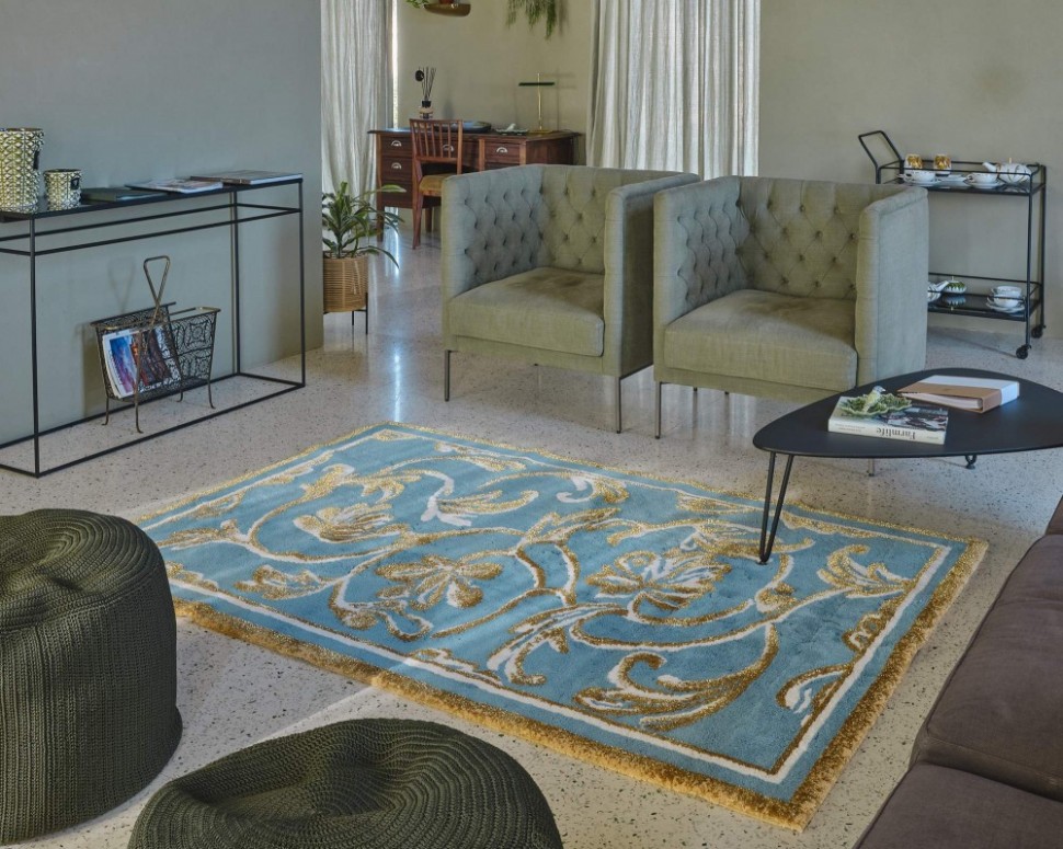 Коврик для ванной 70х140 Abyss & Habidecor Dynasty 220 бирюзовый