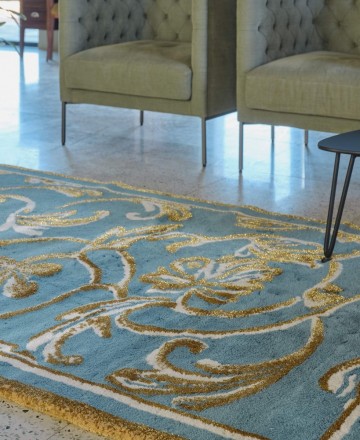 Коврик для ванной 70х140 Abyss & Habidecor Dynasty 220 бирюзовый