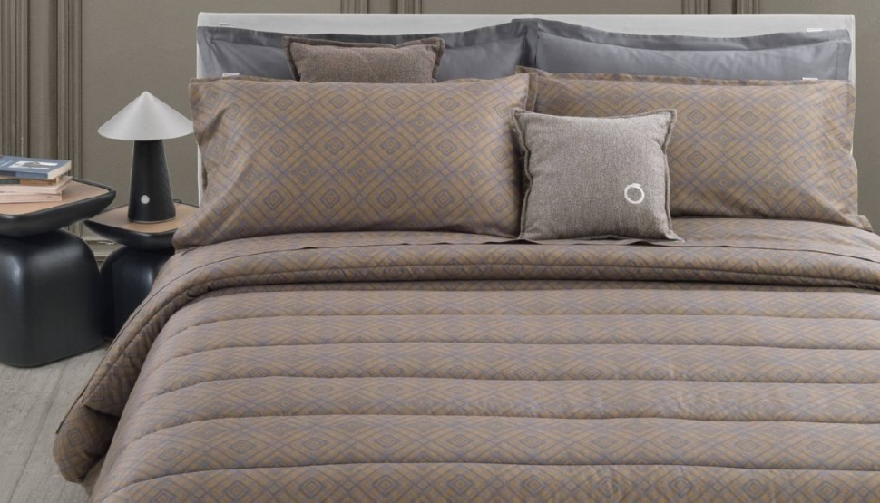 Постельное белье 2 спальное евро Trussardi DIAGONAL G26 Nocee бежевое