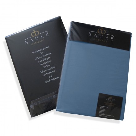 Простыня прямая 260x270 Curt Bauer Uni Mako Satin синяя UMS-3527-260/270