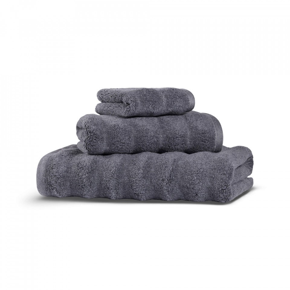 Полотенце 30х40 Hamam Ash Ribbed антрацит