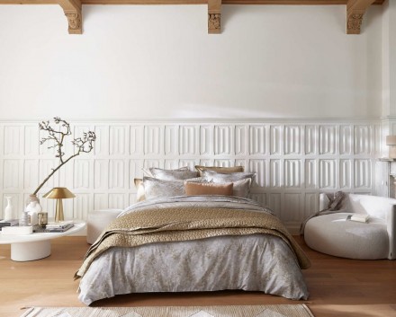 Постельное белье 2 спальное евро Alexandre Turpault ROSAILLE BRUME