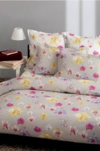 Постельное белье 2 спальное евро Mirabello Fiori di Orchidea светло-серое