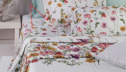 Постельное белье 2 спальное евро Mirabello POPPIES FIELD 09B F.Bianco