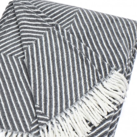 Плед 140x200 Schoner Wohnen Tebas dunkelgrau