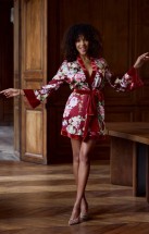 Халат Marjolaine VELVET 4VEL2001 0156 Imprime Bourgogne