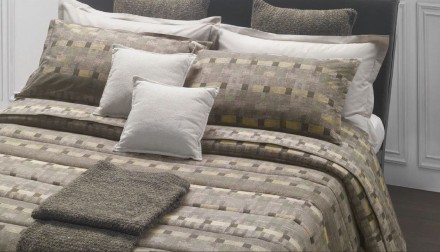 Постельное белье 2 спальное евро Trussardi WHIPCORD 001 Grigio