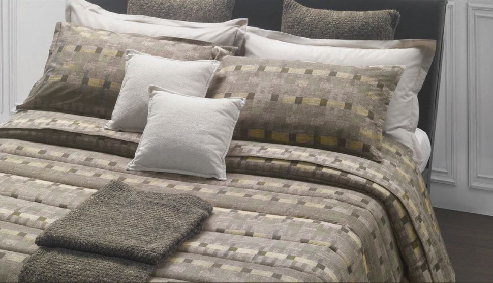 Постельное белье 2 спальное евро Trussardi WHIPCORD 001 Grigio