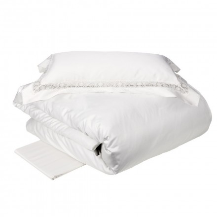 Постельное белье 2 спальное евро La Perla Sfilata bianco белое