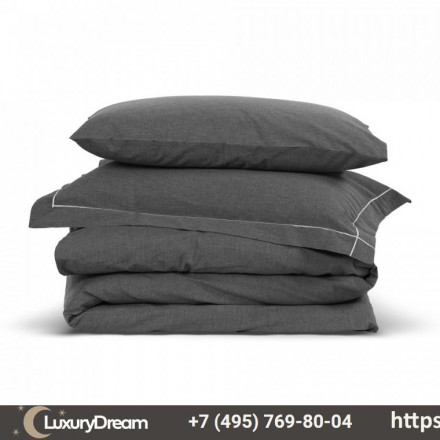 Пододеяльник 220x240 Hamam Heather earth темно-серый