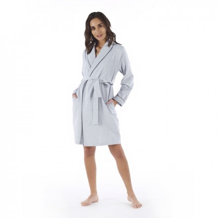 Халат хлопковый Hamam CLOUD DRESSING GOWN серый