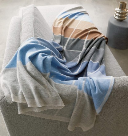 Плед 135x220 Eagle MOSAIK 101 h`blau-jeans-m`grau